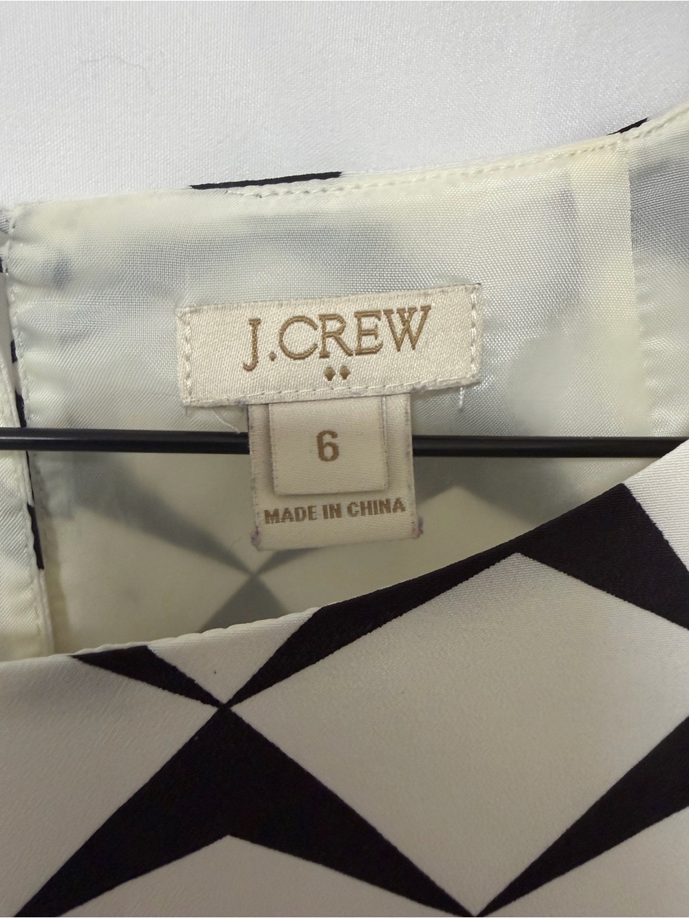 J. Crew Black and White Geometric Dress - Picture 2 of 5
